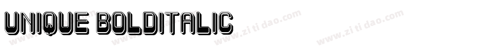 Unique BOLDITALIC字体转换